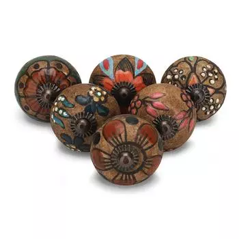 Ассорти Декоративная Пыльная Ручка для Гардероба, Кухонных Шкафов, Комодов и Буфетов Декор Домашнего Интерьера - Упаковка 6 штук