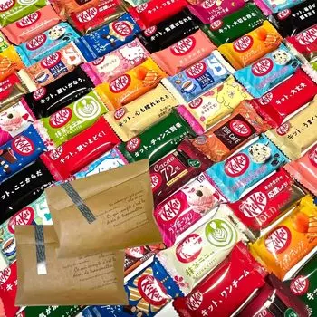 Ассорти из мини-шоколада KitKat 60 штук с поделёнными пакетиками Сувенир KitKat для развлечения 12-15