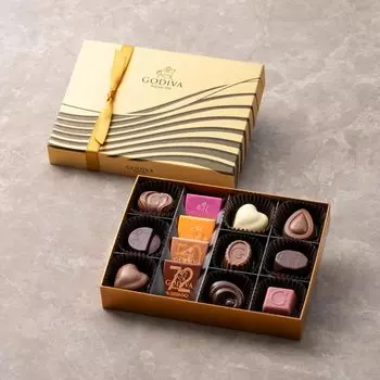 Ассортимент шоколадных подарочных сладостей Godiva Heart of Gold Collection (ГОДИВА) (13 штук)