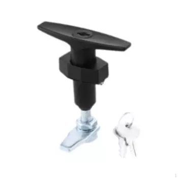 Ассортимент замков с Т-образной ручкой, предохранительный замок, сменный, практичный, защелка для двери сарая, 8.2x4.5x9.8 cm_Short Tongue