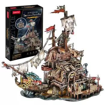 ASSYME Cubic Fan 3D Puzzle Craft Kit Не требуется клей или инструменты Pirate Bay Tortuga T4039h