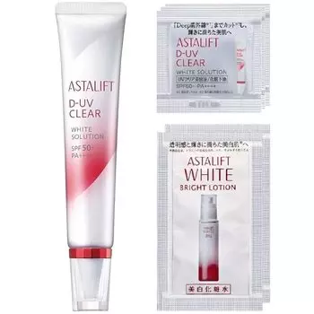 Astalift Clear White Solution УФ-сыворотка для красоты и основа под макияж Tone up [Предварительно обновляющий продукт] D-UV (30 г SPF50+ PA++++) (дополнительно включено)