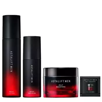Astalift Men Jelly Aquarista Увлажняющий лосьон Увлажняющая эмульсия В комплект входит 1 образец улучшенной сыворотки [Улучшенная сыворотка, лосьон, эмульсия] (60г) + (120мл) +