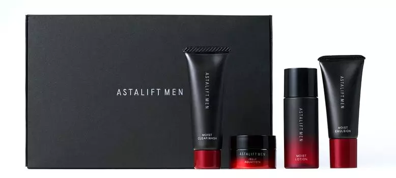 ASTALIFT Men Premium Care Starter Kit 2 недели полная линия Очищающее средство для лица Сыворотка для красоты Лосьон Эмульсия (Фуджифилм) (Приблизительно пробный) Желеобразный