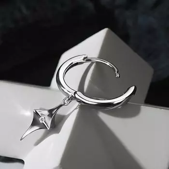 Asterism Stud Earrings Men s Trendy Personalized Earrings Hip Hop Elegant Classy Eardrops Single Trendy Niche Style Korean Style Sense of Design Star earrings (single)