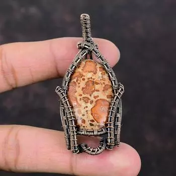 Asteroid Jasper Copper Pendant Copper Wire Wrap Jewelry Asteroid Jasper Jewelry Original Gemstone Pendant Gift For Her Best Design Pendant
