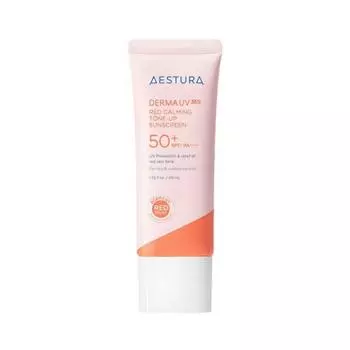 Aestura Derma UV 365 Красный успокаивающий тонирующий солнцезащитный крем SPF50+ PA++++ (40мл)