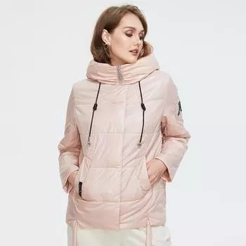 Астрид женская куртка большого размера, стеганая, теплая, с капюшоном, на молнии, короткое пальто, повседневная верхняя одежда L