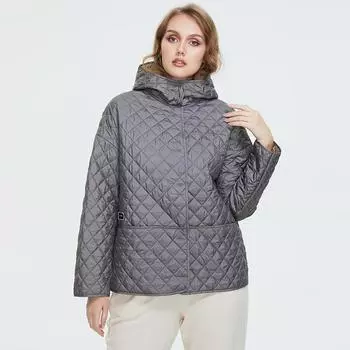 Астрид женское пальто модная тонкая хлопковая парка с капюшоном короткая модная брендовая L