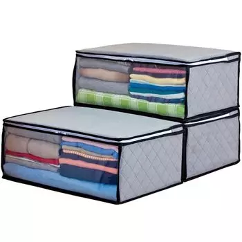 Astro Активированный уголь Дезодорирующий Хранение Одежды Набор Дезодорирующий Изготовленный Из Воздухопроницаемой Одежды Хранение Одежды Сумка Для Хранения Чехол, 3, Хранение, серый