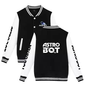 Astro Bot куртка-бомбер для женщин и мужчин свободного покроя Harajuku Fashion Baseball Coat Jacket Женская уличная одежда весна-осень верхняя одежда-бомбер XS темно-синий