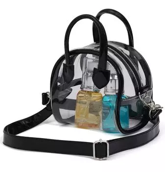 Astro Clear Micro Mini Прозрачный виниловый ПВХ прозрачный плечевой ремень поставляется с содержимым макияж косметический аксессуар для губ Mini для коротких сумок Oshikatsu Ita чистый