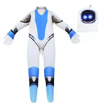 Astro Cosplay Bot Costume Jumpsuit Kids Adult Halloween Stage Gift Performance Child 110