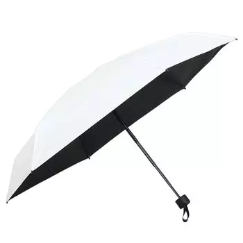 Зонт Astro Folding White x Black Hand для солнечной или дождливой ультрафиолетовой защиты от воды, внутри, 50 см, открытый, для защиты от непогоды, блокирующий, отталкивающий, компактный, белый