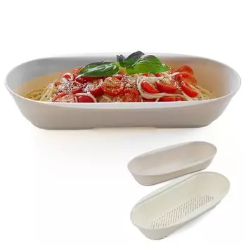 Astro Made in Japan Microwave Cooking Pasta Bowl Colander Beige Microwave Pasta Dishes Cooker Pasta Maker Easy Time Saving Cooking Supplies Steam