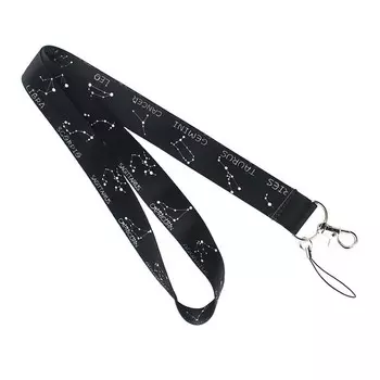 Астрология Знаки зодиака Мраморный шнурок Шейные ремни Держатель для бейджа 12 шнурков с гороскопами созвездий Marble