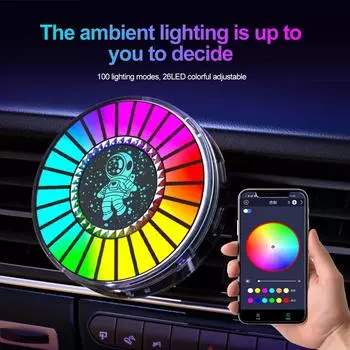 Astronau Smart LED Symphony Sound Control Pickup Light RGB Music Rhythm Ambient Lamp с управлением через приложение Освежитель воздуха для автомобиля