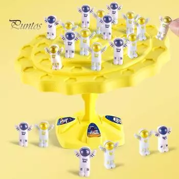 Astronaut Balance Tree Семейная настольная игра-головоломка Игрушка для балансировки астронавтов Настольная игра с 60 мини-астронавтами для детей и взрослых Семейные встречи синий