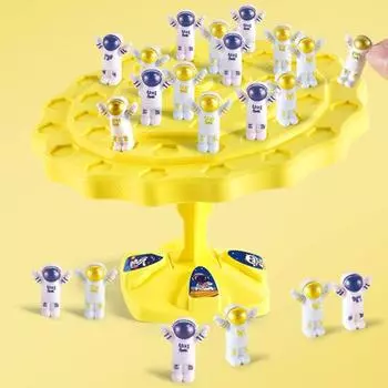 Astronaut Balance Tree Семейная настольная игра-головоломка Игрушка для балансировки астронавтов Настольная игра с 60 мини-астронавтами для детей и взрослых Семейные встречи синий