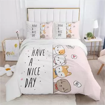 Комплект постельного белья для мальчиков «Астронавт», одеяло «Королева», пододеяльник с рисунком из мультфильма, наволочка, постельное белье EU single(135x200cm)