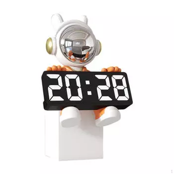 Astronaut Digital Alarm Clock for Kids Room And Desktop Use оранжевый