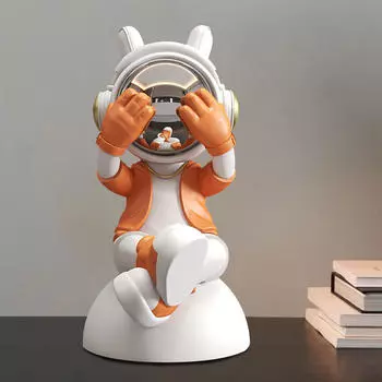 Astronaut Figurine for Home Office Decor Cover your eyes