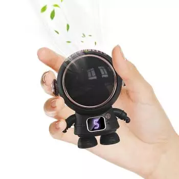Подвесной вентилятор для шеи астронавта, мини-вентилятор охлаждения, USB перезаряжаемый вентилятор для путешествий, свободные руки, многофункциональный 5 скоростей ветра для домашнего офиса CHINA чёрный