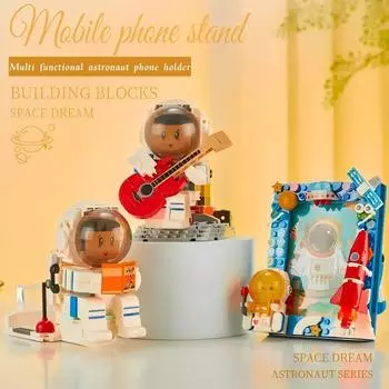 Astronaut phone holder PVC lazy desktop phone holder multifunctional