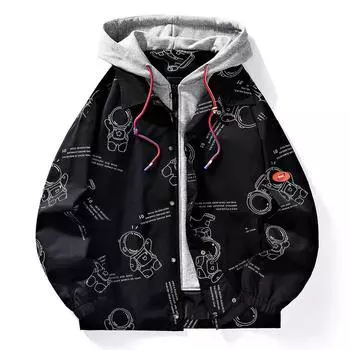 Астронавт Астронавт Осень Новая Поддельная Двухсекционная Куртка Модная Бейсбольная Форма Трендовая Куртка для Мужчин M