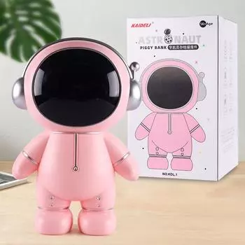 Астронавт Копилка Монета Банк Космонавт Копилка Фигурка Астронавта Декор Настольная Скульптура Статуя розовый