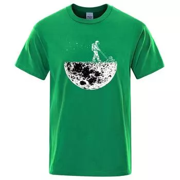 Астронавты лелеют лунную среду, забавные футболки с принтом, мужская свободная одежда больших размеров, хлопковая летняя мягкая футболка, футболки в стиле хип-хоп S красный