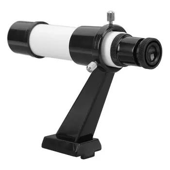 Астрономический телескоп Akozon 5X с искателем и встроенной базовой подставкой 5x24 Портативный телескоп с перекрестием и искателем Прикладное семейство