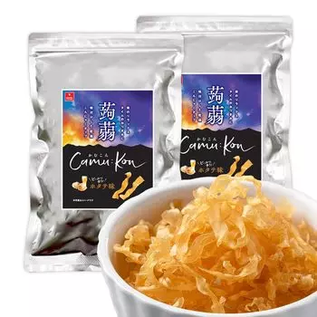 Asuzak Foods Kamukon Konjac Snack со вкусом гребешка Здоровая закуска без домашней закуски Konnyaku Jerky Scallop 75 г x 2 пакета [A Guilt]