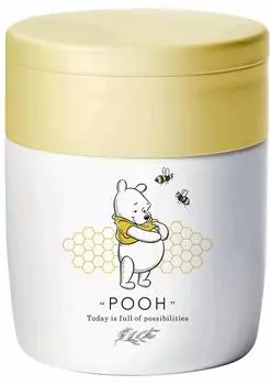Asvel Lantus SR300C Винни-Пух суп широкий x глубокий x включает бутылку PO20, 300 мл, желтый, 9,0 см 9,0 см 11,6 см высотой, ложка,