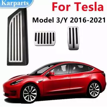 AT автомобильные педали для Tesla Model 3 Model Y 2017 2018 2019 2020 2021 педаль топлива газ педаль тормоза крышка аксессуары чёрный