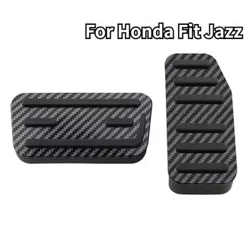 AT автомобильные педали из нержавеющей стали для Honda Fit Jazz GK3 GR1 2014 ~ 2022, подставка для ног топливного тормоза без сверления, аксессуары для педалей