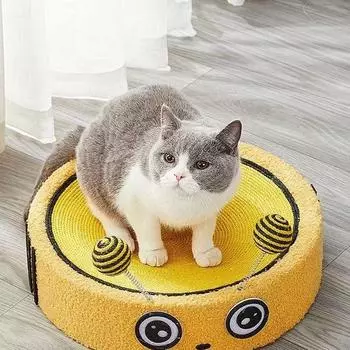 At Scratcher Чаша Товары для домашних животных Картонная кровать для кошек Когтеточка для котят Китти Домашние кошки Маленькие средние большие кошки хаки