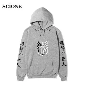 Атака на гигантские толстовки аниме Аллен Расследование Корпус принт толстовка куртка топ толстовка мужчины женщины S белый