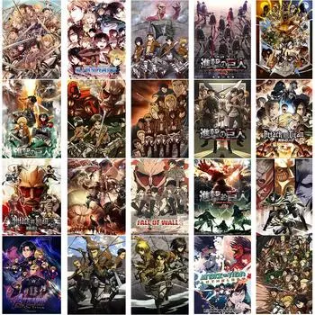 Атака на Титанов, аниме, холст, постер, Леви Аллен, Микаса, домашняя настенная живопись, печать, фотографии, декор для спальни, гостиной, фреска, подарок 21x30cm No Frame