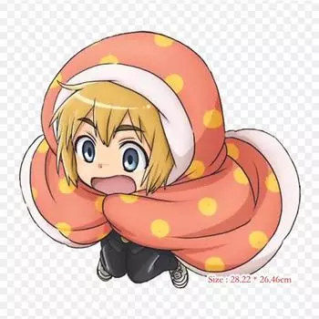 Атака на Титанов, Армин Арлерт, Эрен, нашивки для одежды, большие аниме-нашивки, теплопередача, виниловая наклейка, железные переводные картинки для одежды