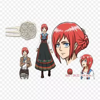 Атака на Титанов, красные волосы, Эрен Йегер Акерман, нашивки для одежды, большие аниме-нашивки, теплопередача, виниловая наклейка, железные переводные картинки для одежды