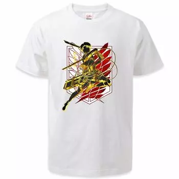 Атака на Титанов, мужские модные футболки с принтом, манга, горячее аниме, AOT Eran Yager, футболка в стиле хип-хоп с круглым вырезом, уличная футболка Homme S чёрный