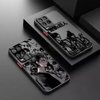 Атака титанов аниме для OPPO A55 A54S A53S A52 A33 A32 A31 A16S A16K A15S A11S A9 A5 матовый полупрозрачный чехол для телефона OPPO A1K