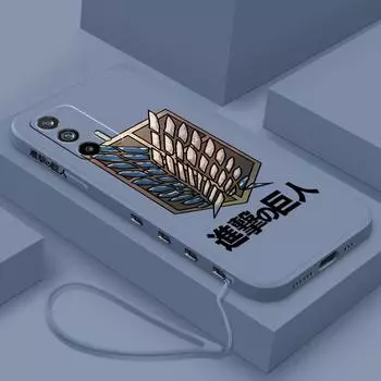 Атака титанов логотип для OPPO Reno 9 8 7 6 5 4 Z SE Pro Plus Lite Lite жидкий левый веревочный силиконовый мягкий чехол для телефона Reno 7 Z