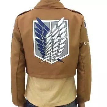 Атака титанов разведывательный корпус капрал Леви куртка эмблема бежевый косплей костюм размер M Зодеак бежевый