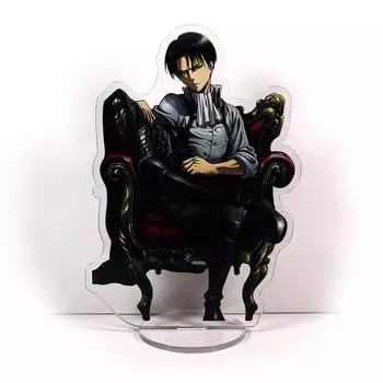 Атака Титанов Shingeki no Kyojin Levi Rivaille сидит на стуле GM, акриловая подставка, игрушечная фигурка