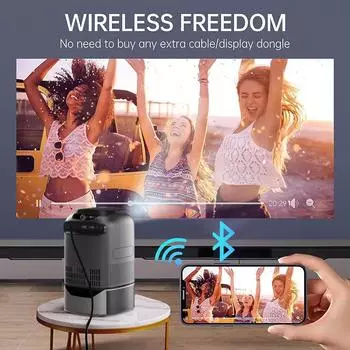 ATB TS-1 подъемный тип Android 11 4K проектор WiFi6 260ANSI BT5.0 1920*1080P двойной Wi-Fi домашний кинотеатр уличный портативный EU Plug серый