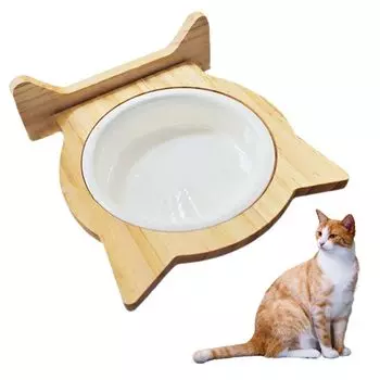 ateena Cat Drinking Feeding Feeding Rice Food Feeding Fixed Dog x Dish, Plate, Plate, Dish, Tableware, Bowl, Stand, Cage, Cat, (15cm 15cm)