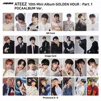 ATEEZ 10-й мини-альбом Golden Hour Part.1 POCAALBUM Фотокарта QR-изображение KPOP Jongho - Image Card