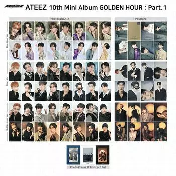 ATEEZ 10-й мини-альбом Golden Hour Part.1 Фотокнига Версия Фотокарта Открытка KPOP Wooyoung - BH Postcard